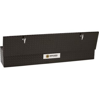 Aluminum Flush-Mount Side-Bin Truck Box — Black, 48 1/2in.L x 12 1/2in.W x 10 1/2in.H  Side Mount Boxes