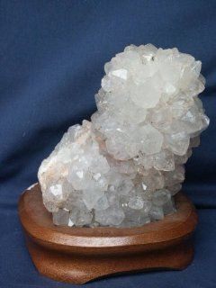 Unique Quartz Crystal Cluster on Wood Base, 9.9.13  Other Products  