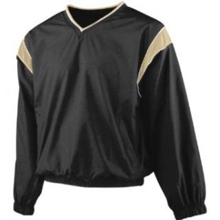 Augusta Micro Poly Windshirt 3xl   Black/Vegas Gold at  Mens Clothing store