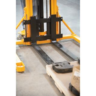  Manual Pallet Stacker with Fixed Legs — 2200-Lb. Capacity, 98 3/8in. Max Lift  Pallet Stackers