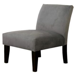 Avington Armless Slipper Chair   Slate Velvet