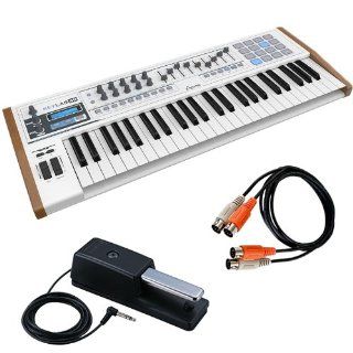 Arturia KeyLab 49 with Sustain Pedal and MIDI Cables Bundle Electronics