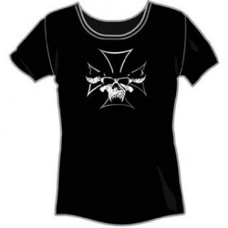 Danzig Iron Cross Girls T Shirt Size  X Large Music Fan T Shirts Clothing