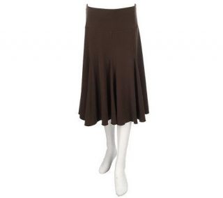 Dialogue Fluid Jersey Knit Pull on Gored Skirt —