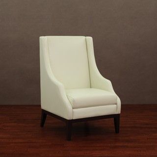 Lummi Ivory Leather High back Chair Chairs