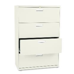 HON 600 Series 36 Inch Wide Putty Four Drawer Lateral File Cabinet Hon Lateral File Cabinets