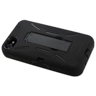 Heavy Duty Iphone 4/4s Hard/soft Case, with Stand, Black (citramobile352) Cell Phones & Accessories