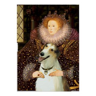 Borzoi (Russian Wolfhound)   Queen Elizabeth I Print