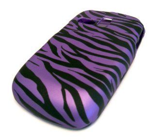 Samsung R355c Purple Zebra HARD RUBBERIZED FEEL RUBBER COATED DESIGN Case Cover Skin Protector NET 10 Straight Talk Cell Phones & Accessories