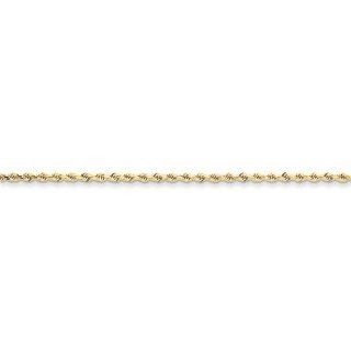 10k 2.25mm Handmade Diamond Cut Rope Chain, Size 9 Jewelry
