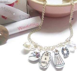wedding day handmade charm necklace keepsake gift by amber marie
