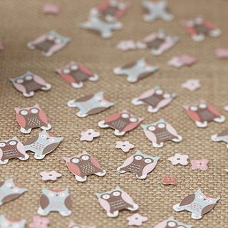 patchwork owl table party confetti by ginger ray