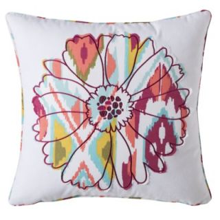Mudhut™ Tashkent Applique Flower Pillow   18x18