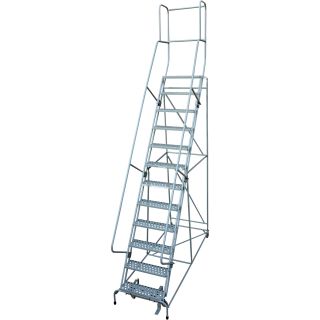 Cotterman Rolling Steel Ladder — 450-Lb. Capacity, 12-Step Ladder, 120in.H Platform, Model# D047005601  Rolling Ladders   Platforms