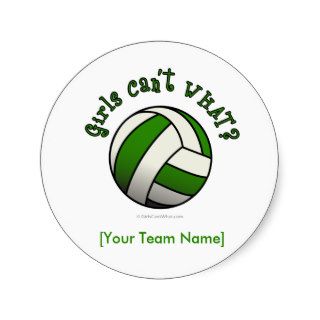 Green Volleyball Stickers
