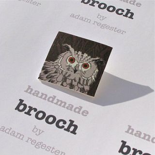 owl brooch by adam regester art and illustration