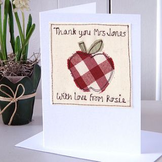 personalised thank you teacher card by milly and pip