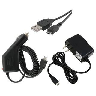 3 piece USB Cable/ Car and Travel Charger for LG LS670 Optimus S Eforcity Cell Phone Chargers