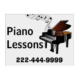 Piano Lessons Yard Sign