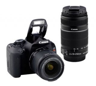 Canon EOS Rebel T3i 18MP DSLR Deluxe Kit with 18 55mm & 55 250mm Lens —