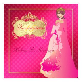 PixDezines Formal Quinceañera/Quince años princess Invitation