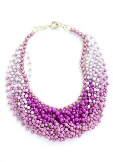 Statement of the Art Necklace in Purple  Mod Retro Vintage Necklaces