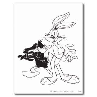 Bugs Bunny and Daffy Duck Postcard