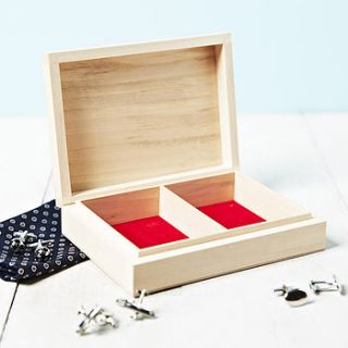 personalised fathers day wooden cufflink box by sophia victoria joy