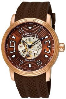 Stuhrling Original Men's 1079.3346K59 Classic Delphi Archer Automatic Skeleton Brown Watch Watches