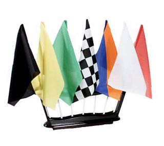 Race Fans Desktop Set of 7 Racing Flags with Stand —