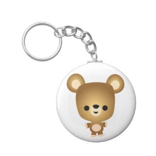 Cute Cartoon Bear Cub Keychain