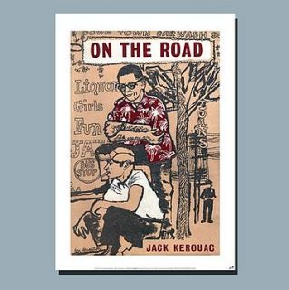 'on the road' poster by the literary gift company