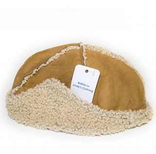 child's lambskin hat with earflaps by babies in sheep's clothing