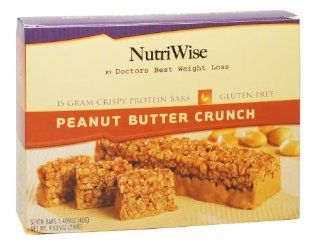 NutriWise   Peanut Butter Crunch Diet Protein Bars (7 bars) Health & Personal Care