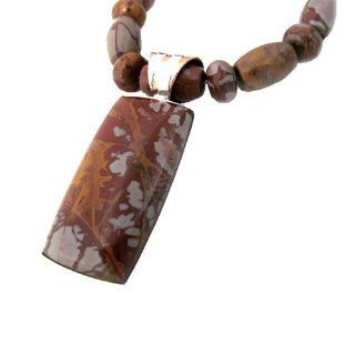 Noreena Jasper Pendant and Beaded Necklace By Jay King Jewelry
