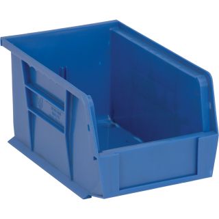 Quantum Storage Heavy-Duty Ultra Stacking Bins — 9 1/4in. x 6in. x 5in. Size, Blue, Carton of 12  Ultra Stack   Hang Bins