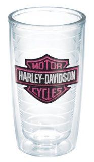 Harley Davidson Pink Bar & Shield Emblem 10oz Tervis Tumbler Kitchen & Dining