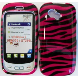 LG NEON 2 GW370 BLACK / HOT PINK ZEBRA CASE Cell Phones & Accessories