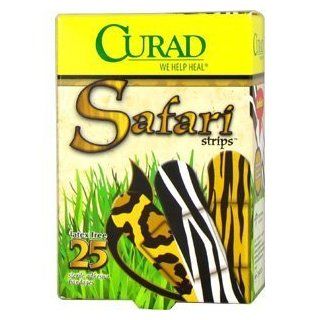 Curad Safari Strips Bandages   Sterile Adhesive Bandage, 25 Count (Pack of 6) Health & Personal Care