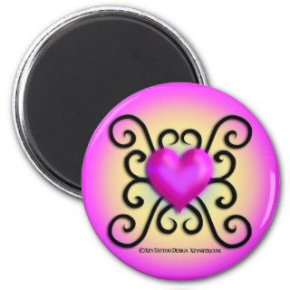Heart Swirl Magnetic Tattoo TM Fridge Magnet
