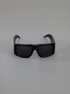 Jeremy Scott By Linda Farrow Gallery 'mock Croc Plaque' Sunglasses