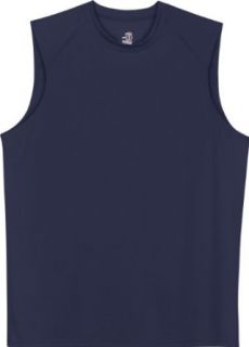 Badger Sport B Dry Sleeveless T Shirt   4130   Navy   Small  Athletic Tank Top Shirts  Clothing