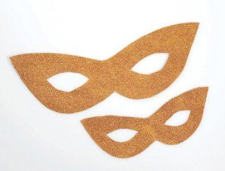 Gold Mardi Gras Mask Cut Out Decorations Toys & Games