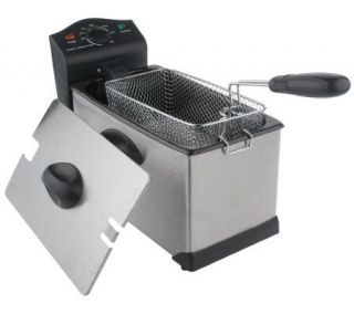 CooksEssentials 3 Quart 1700 Watt Stainless Steel Deep Fryer —
