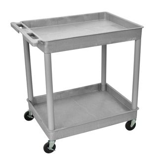 Luxor Gray Large 2 Tub Utility Cart Luxor Stands & Carts