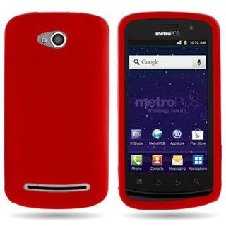 CoverON Soft Silicone RED Skin Cover Case for COOLPAD 5860E QUATTRO 4G METRO PCS [WCP365] Cell Phones & Accessories