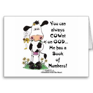 Cow and Ladybug COWnt on God Card