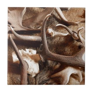 Deer Elk Moose Antlers Hunting Gift Ideas Hunters Ceramic Tile