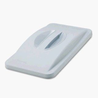 Rubbermaid Commercial Plastic Slim Jim Waste Handle Top, Rectangular, 11.3" Width x 20.375" Depth x 2.75" Height, Light Gray Health & Personal Care