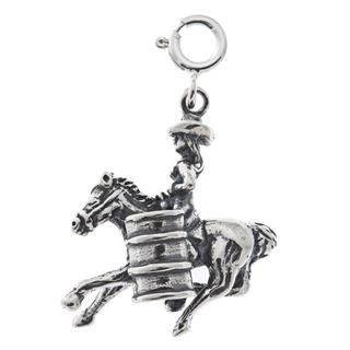 Sterling Silver Barrel Racer Charm Silver Charms